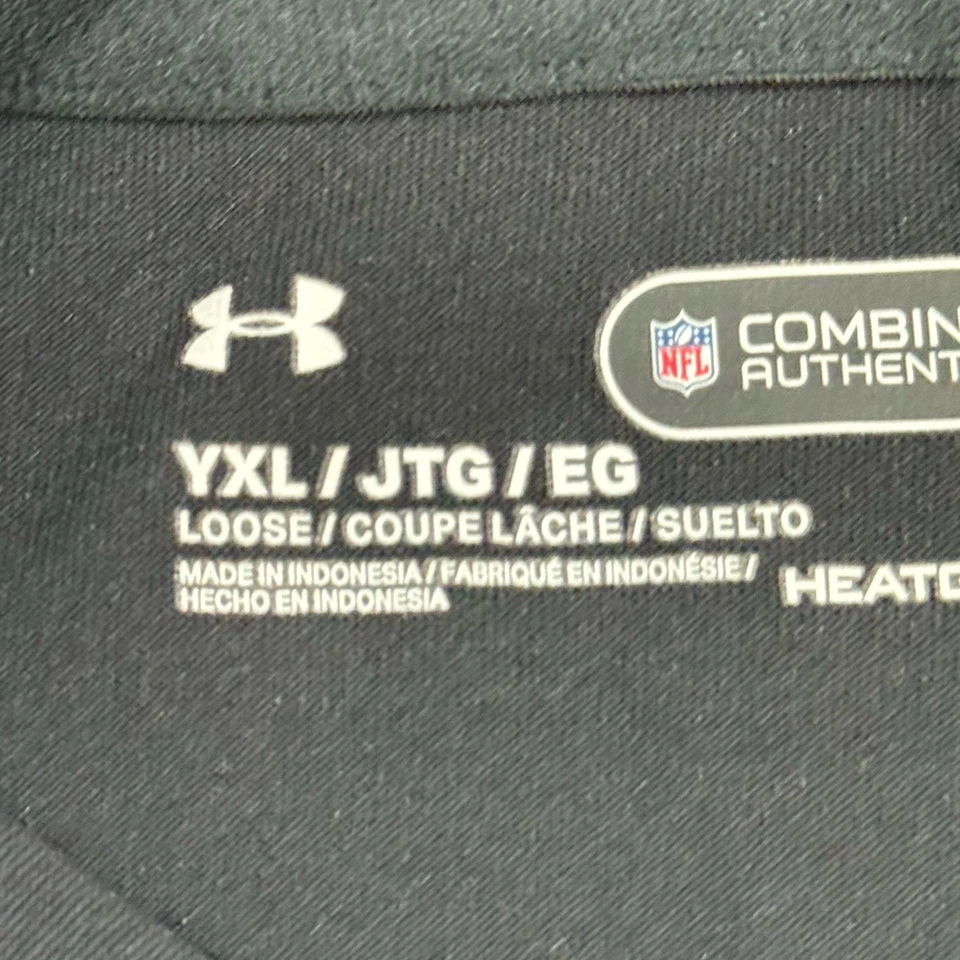 Pittsburgh Steelers Under Armour 1/4 Zip Hooded Pullover Sweatshirt Youth XL - Image 3 of 4