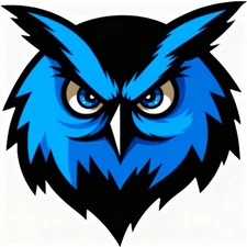 30 Custom Blue Wicked Owl Art Personalized Address Labels