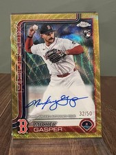 Topps 2025 Chrome Mickey Gasper RC Gold Refractor Auto Red Sox #RA-MG /50