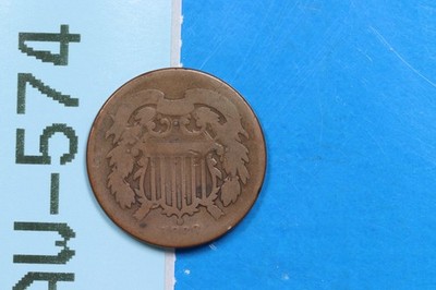 1868 2C TWO 2 CENT PEICE COPPER EARLY US TYPE COIN RW-574