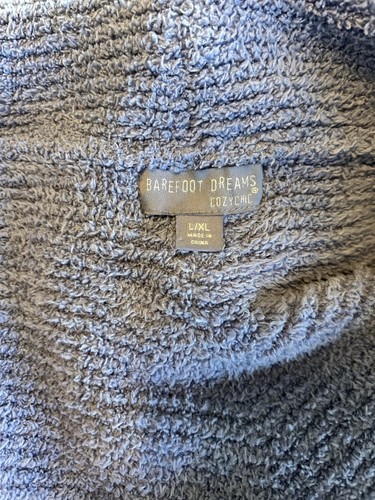 Barefoot Dreams CozyChic Chevron Ribbed Cardigan Blue Women L/XL Large X-Large. - Picture 6 of 12