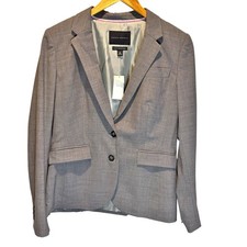 Banana Republic NWT Gray Virgin Wool Classic Essential Jacket Blazer - size 14