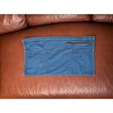 Denim Server Waist Apron with Pockets and Zipper