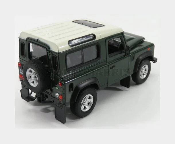 WELLY WE22498GNW LAND ROVER - LAND DEFENDER 90 1984 - GREEN WHITE - 1/24 - Immagine 2 di 2