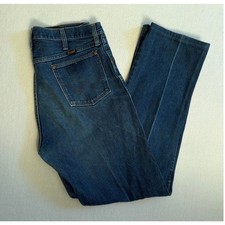 Vintage 80s Wrangler 13MWZ Cowboy Cut Denim Jeans Made in USA 36x36 34x32