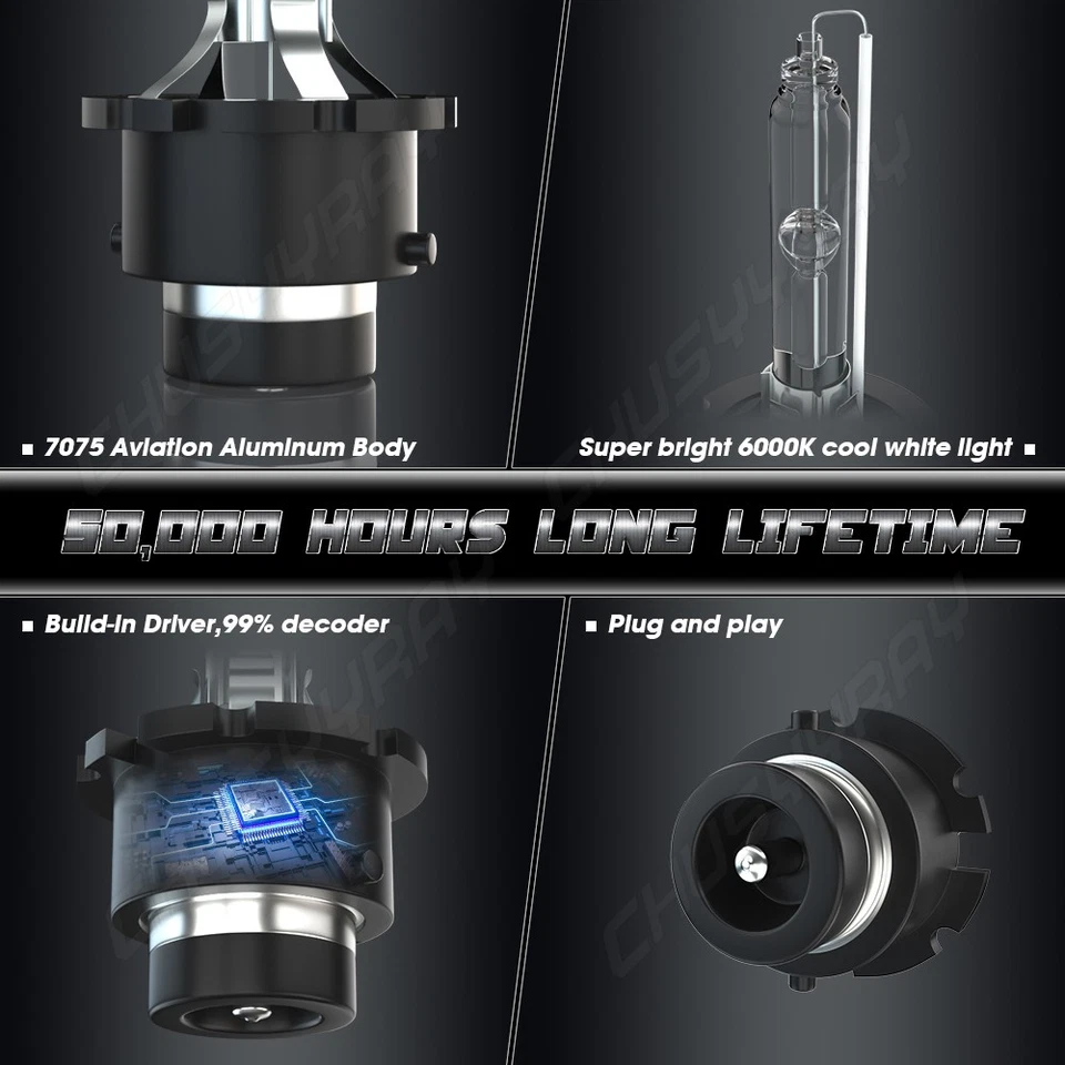 Juego de 2 bombillas de faros HID de xenón D4S nuevas 6000K para Lexus Toyota 42402 66440 Foto 2 de 4