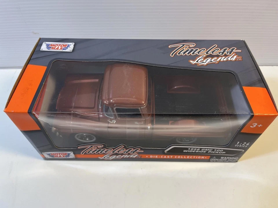 1958 GMC 100 Wideside Truck New In The Box in 1/24 Scale Diecast by Motor Max - Image 2 of 4