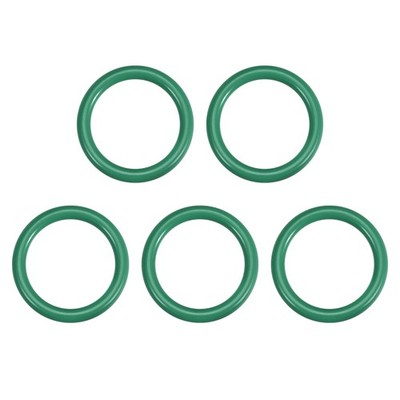 Fluorine Rubber O Rings, 25mm OD, 20.2mm ID, 2.4mm Width, Seal Gasket Green 5Pcs