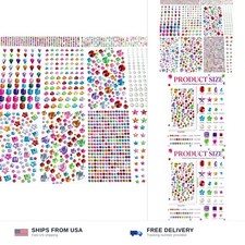 3062Pcs Gem Stickers-Self-Adhesive Face Jewelry Stickers, Acrylic Gems DIY Cr...