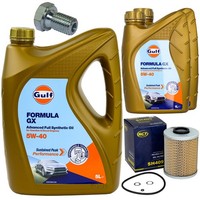 MotoröL Filter Set Gulf Formula GX 5W-40 7 Liter + Schraube FüR BMW 3Er 320I 328