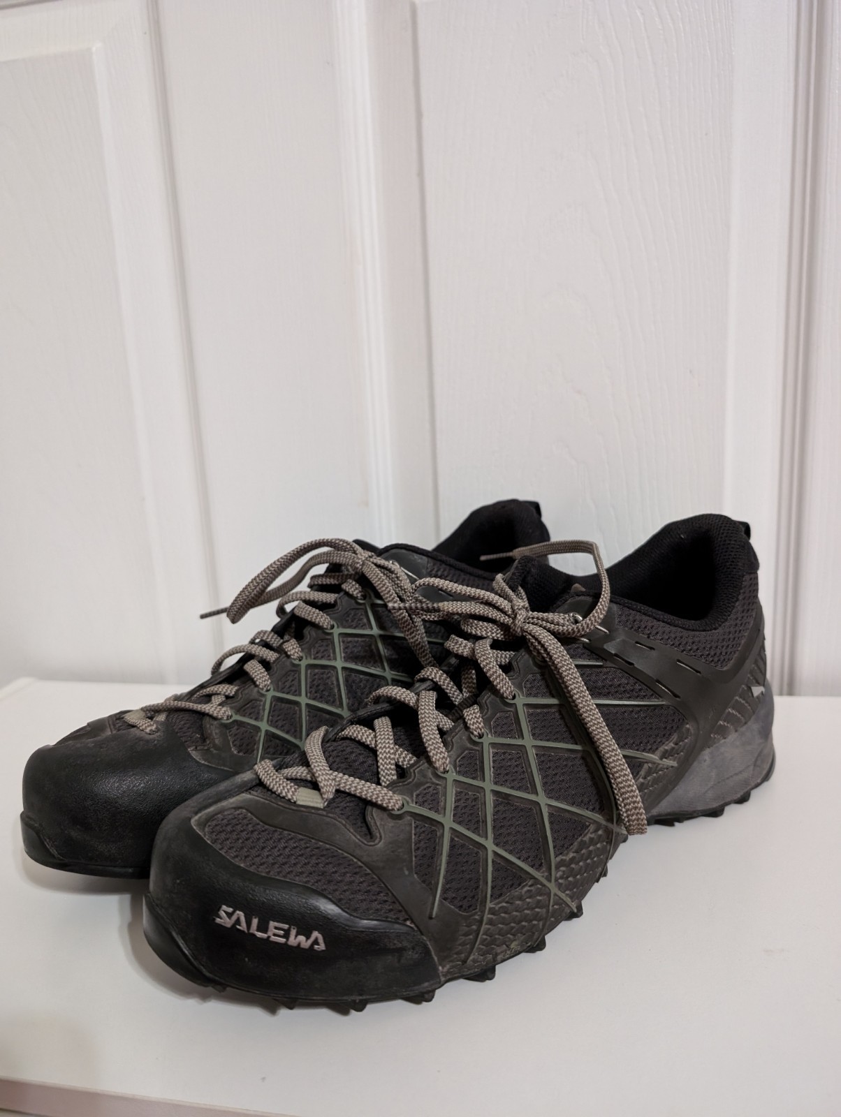 Salewa MS Wildfire GTX Zapatos de Aproximación para Hombres 8 Negro Oliva Siberia Gore-Tex Senderismo