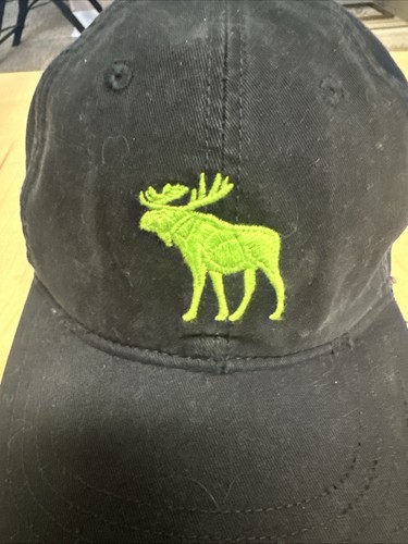 Abercrombie & Fitch VINTAGE Big BOLD Moose Logo Y2K Distressed Dark Blue Kids XL - Picture 2 of 8