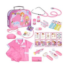 Magic4U Kids Doctor Costume Kit with Real Working Stethoscope and C... Fast Ship