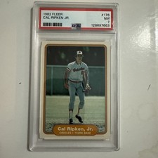 PSA 7- 1982 Fleer - Cal Ripken #176 (RC) Baltimore Orioles, Iron Man Baseball