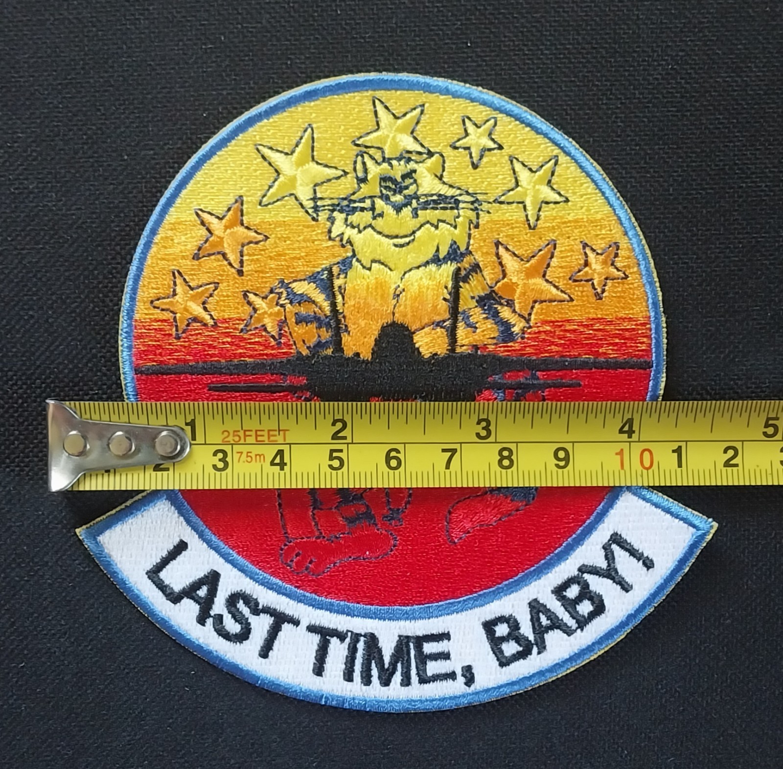 LAST TIME, BABY! US Navy F-14 FIGHTER JET NAVY TOMCAT Military Patch