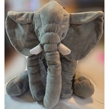 Large Gray Elephant Plush Stuffed Animal Soft Toy Nursery Decor 16 Inch Stuffy
