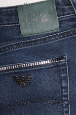 Armani Damen Jeans Hose J85 Mid Waist Slim Straight Stretch W31 L32 blau