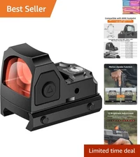 1000G Shockproof Red Dot Sight with 12 Brightness for Handguns - RMR Compatible