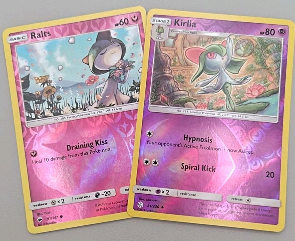 Ralts 91/147 Kirlia 81/236 Sun & Moon  Reverse Holo Lot Pokemon TCG - LP+