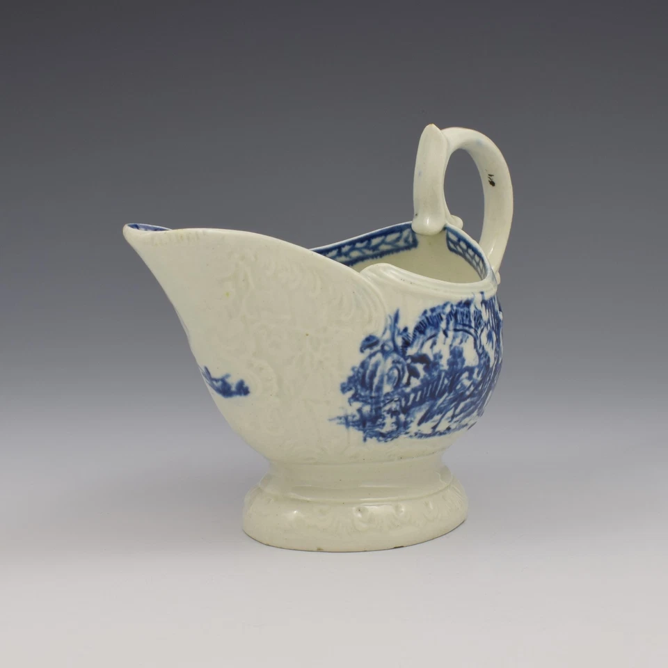 Liverpool Pennington Porcelain Large Exotic Bird Pattern Sauce Boat c1770 Antiqu - Image 2 of 4