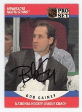 Bob Gainey-Signed 1990 Pro Set #668 Trading Card (North Stars)