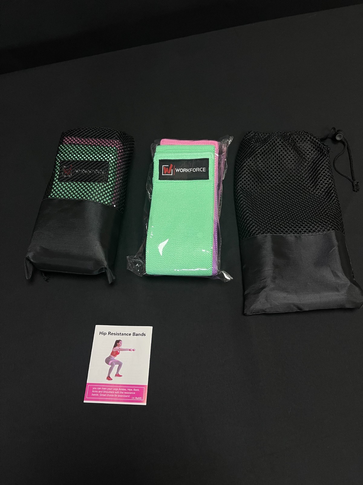 Set de 3 Bandas Elasticas Gluteos Antideslizantes