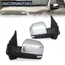 Pair Mirror 1618 Pin Fit 2015-2020 Ford F-150 F150 W Memory Signal Blind Spot