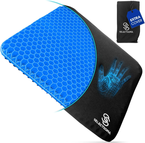 Gel Seat Cushion for Long Sitting Pressure Relief for Back, Sciatica, Coccyx, Ta