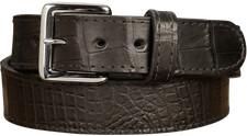 Black American Alligator Skin Exotic Belt Quality USA Handcrafted