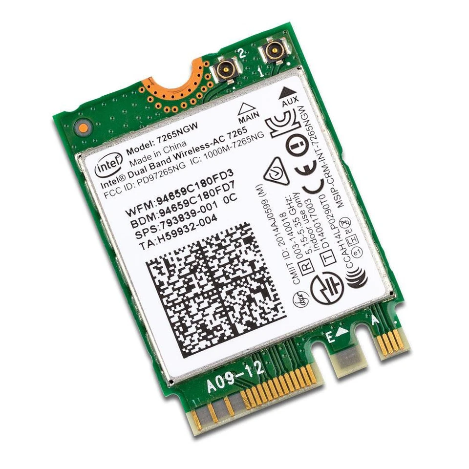 Intel® Dualband-Wireless-AC 7265 WLAN Karte