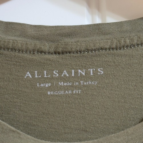 All Saints olivgrünes kurzärmliges T-Shirt für Herren (Large) - Bild 5 von 8