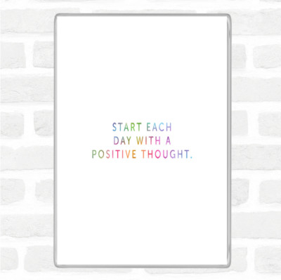 Positive Thought Regenbogen Zitat Jumbo Kühlschrankmagnet