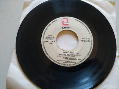 Ariel Rot Sin Saber Que Decir Zafiro 1985 - Single LP Vinilo 7'' Sin Carpeta G+