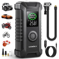 150PSI Air Compressor Tire Inflator Fits Car Moto Bike Tires Air Pump Cordless
