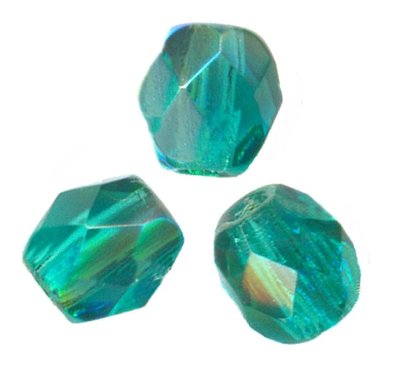 25 Perles Facettées Bohème 6 Mm Light Emerald AB - Marque Preciosa - Origine France
