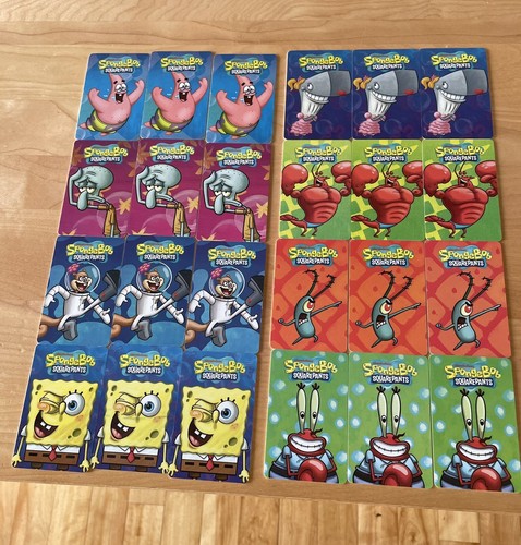 Dave And Busters Spongebob Coin Pusher Cards W Barcode 24 Cards EBay