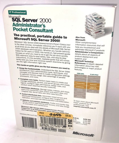 Microsoft SQL Server 2000 Administrator Pocket Consultant - Picture 2 of 2