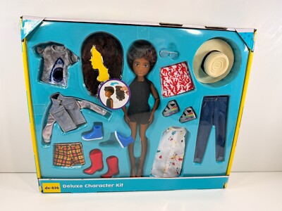 Creatable World Deluxe Character Kit DC-826 Aftrican American Doll & Clothes