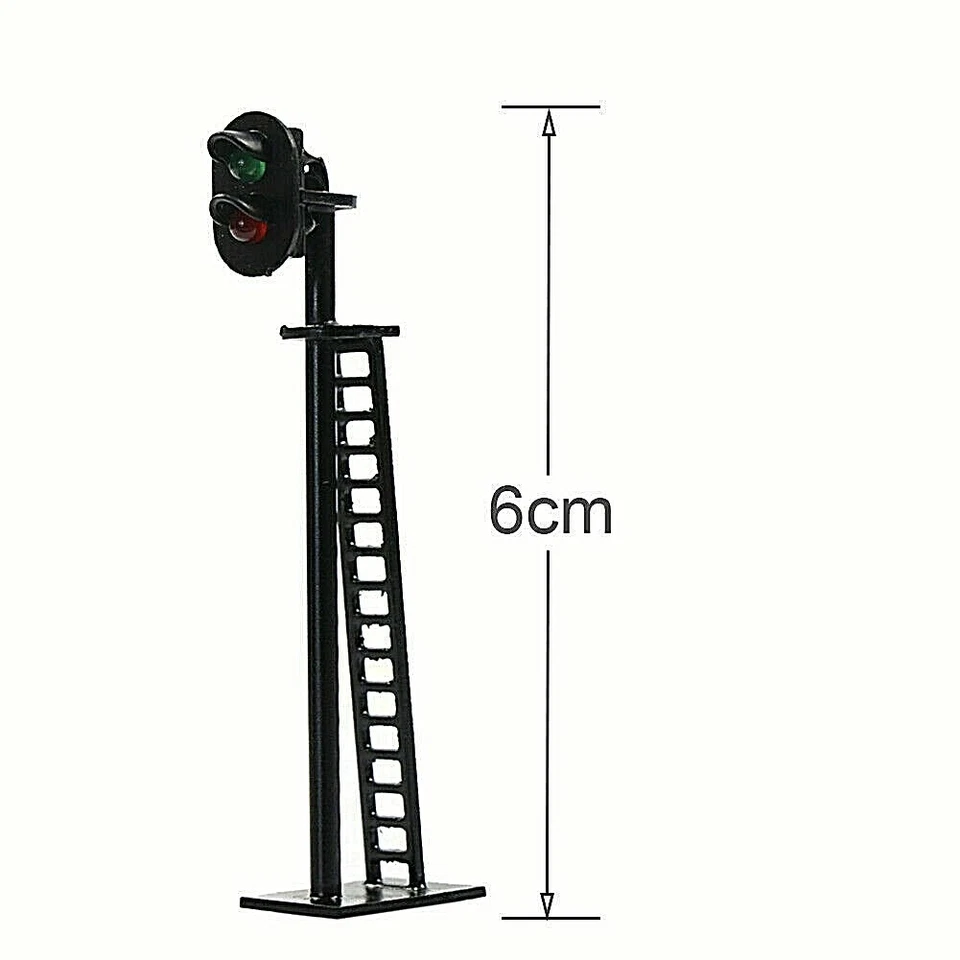 SEMAFORO CLASSICO per BINARI mm.60 12V a 2 COLORI LED VERDE e ROSSO SCALA-N e HO - Immagine 4 di 4
