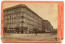 ARCHITECTURAL EXTERIOR, VIENNA  STREET SCENE. CABINET CARD.