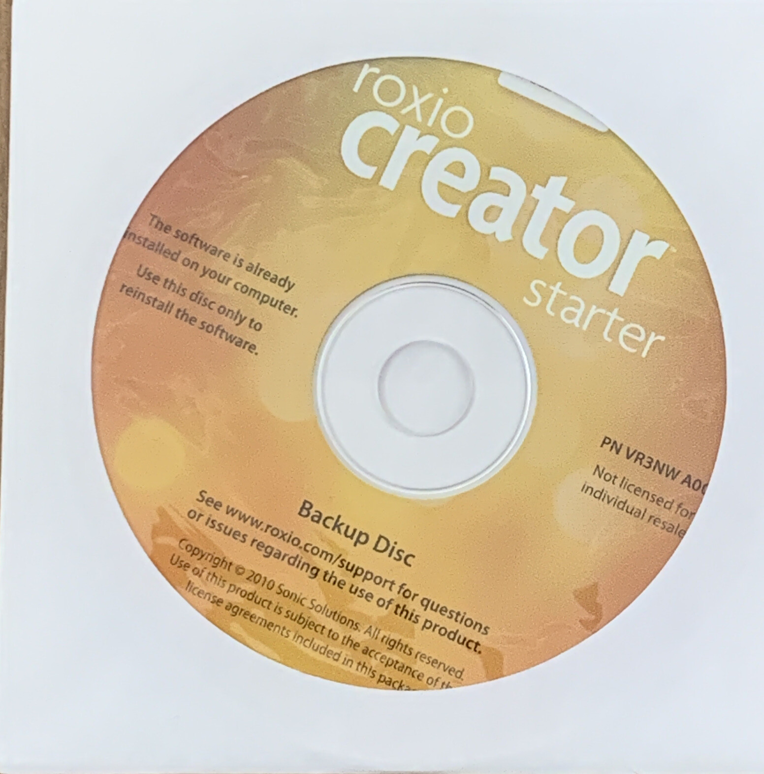 Roxio Creator Starter Backup Disc Ebay