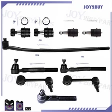 10 Pcs For 2007-2014 2015 Jeep Wrangler Front Ball Joints Sway Bars Tie Rod Ends
