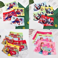 4pcs Kids Boys Cartoon Superheros Spidermen Puppy Underwear Briefs Age 2-8 Years