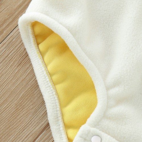Infant Boys Girls Cosplay Chicken Animal Costume Winter Fleece Hooded Romper - Picture 7 of 12