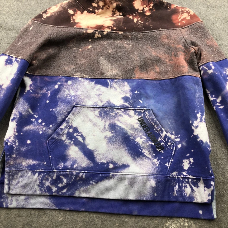 Толстовка для девочек Under Armour большая кислотная стирка флисовый пуловер холодное снаряжение - Изображение 2 из 4