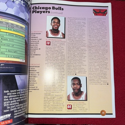 Vintage NBA Chicago Bulls Bull Pen Edition 1 Volume 1 Game Basketball Program - Picture 10 of 10