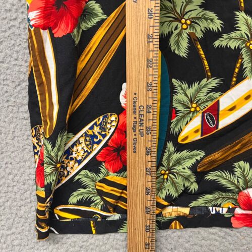 Hilo Hattie Hawaiian Shirt Mens XL Black Surf Board Tropical Aloha Beach - Picture 4 of 9