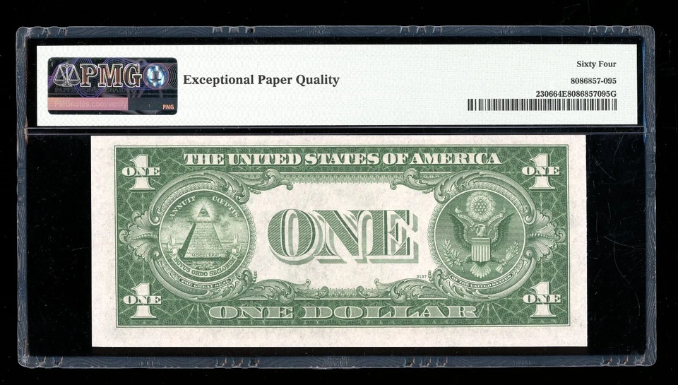 DBR 1935-A $1 North Africa Silver Fr. 2306 RC Block PMG 64 EPQ Serial R97491635C - Image 2 of 2