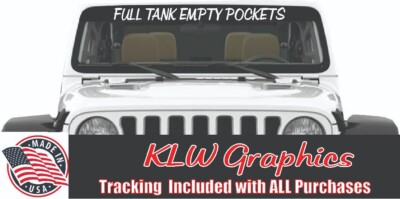 Full Tank Empty Pockets Decal Sticker Turbo Diesel Truck 6.7L 6.6L Car JDM CJ