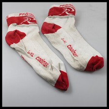 PRO RACE COOLMAX Cycling Cycle Fahrrad Bike weiß rot Socken L - XL, 43 - 46